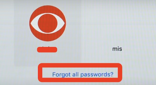 forgot all passwords