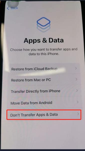 iphone settings apps data don't transfer apps data