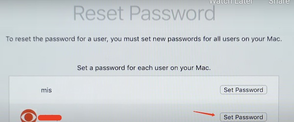 reset password after forgot all passwords