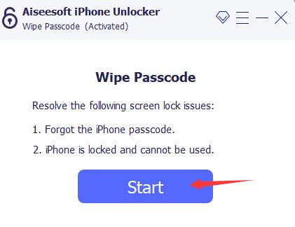 start wipe passcode