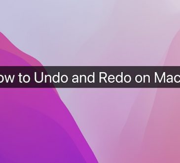 how to Undo and Redo on mac