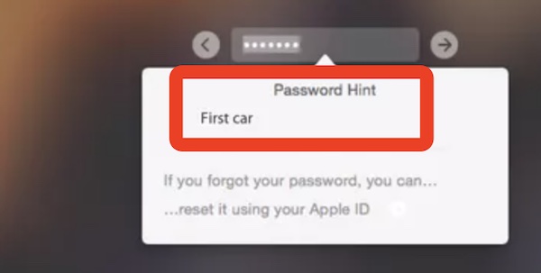 use the password hint