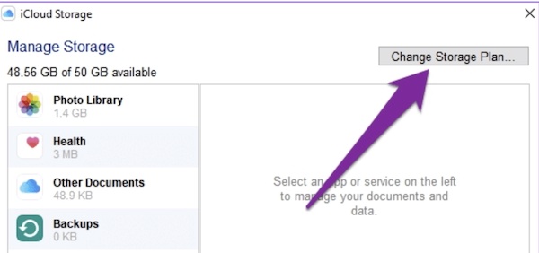 windows change storage plan