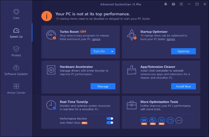 advanced system care 15 speed up