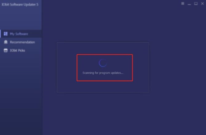 iobit software updater scan for program updates