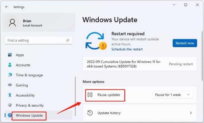 optimize windows 11 gaming windows 11 update pause updates