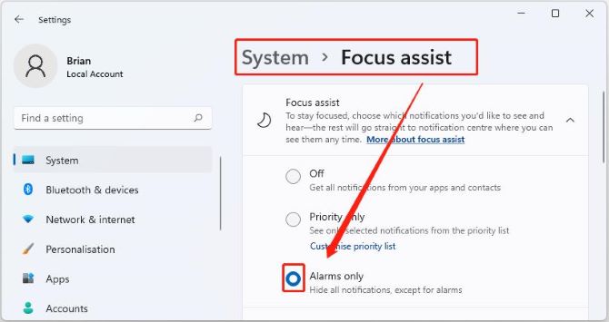 optimize windows focus assist