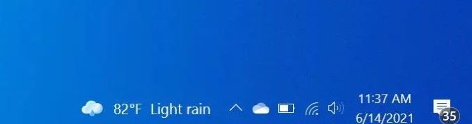remove weather from Windows 10 taskbar