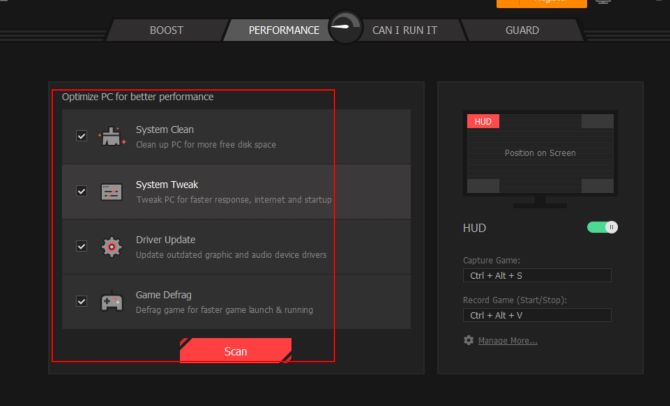 smart game booster performance