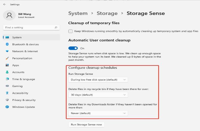 windows 11 settings system storage configure storage sense