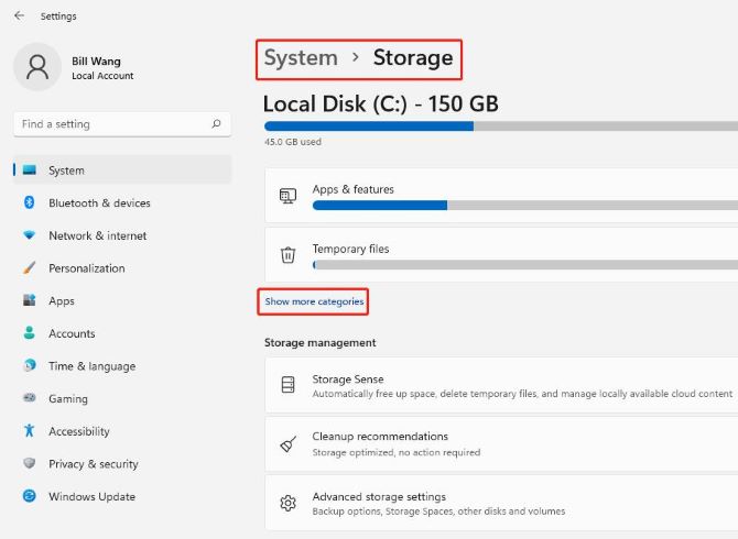 windows 11 settings system storage