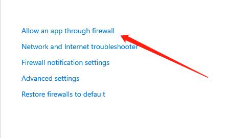 allow an app through firewall