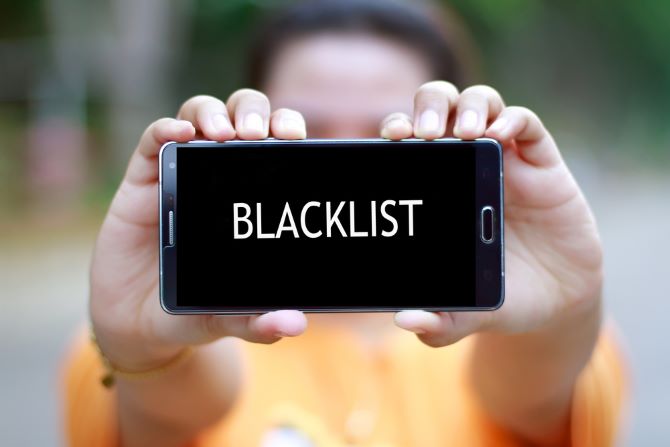 message blocking blacklist