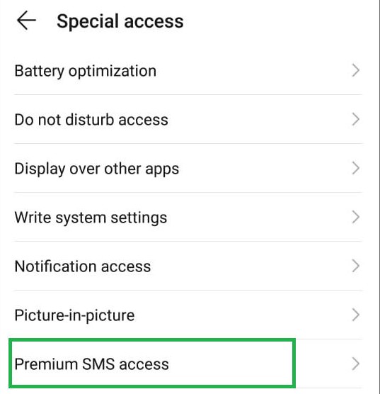 message blocking click premium sms access