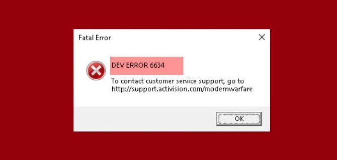 warzon dev error 6634