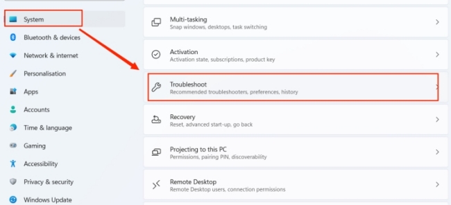 windows 11 system troubleshoot