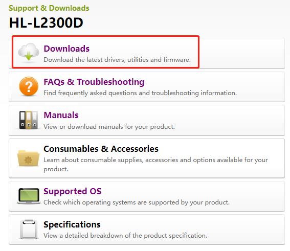 brother hll2300d driver click download