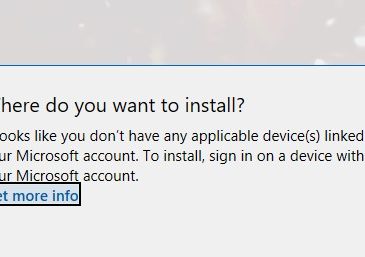 It looks like you don't have any applicable devices linked to your Microsoft account