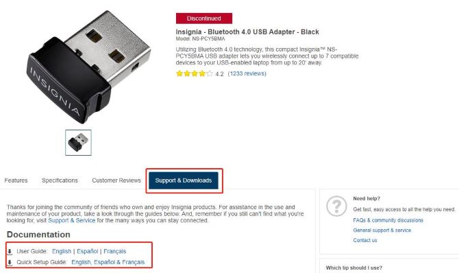 insignia bluetooth adapter driver support and downloads