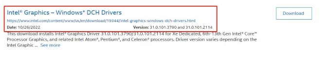 intel iris xe graphics driver click windows dch drivers