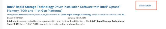 intel rapid storage technology driver download for windows 11