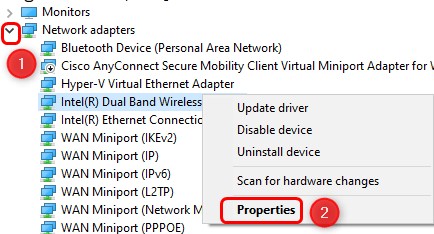 intel wifi 6 ax201 properties