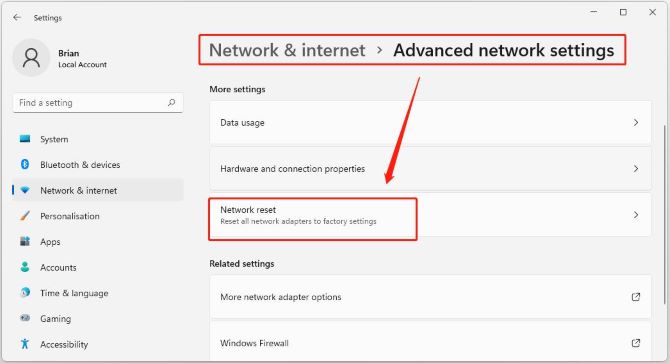 network reset