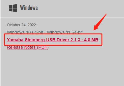 steinberg yamaha usb driver download for windows 11