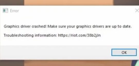 valorant graphics driver crashed