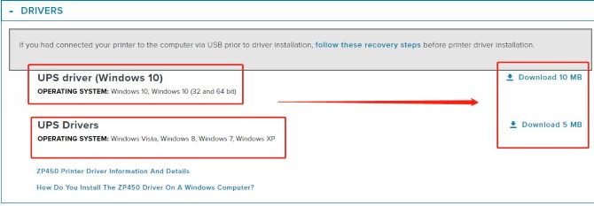 zebra zp450 driver click the icon download