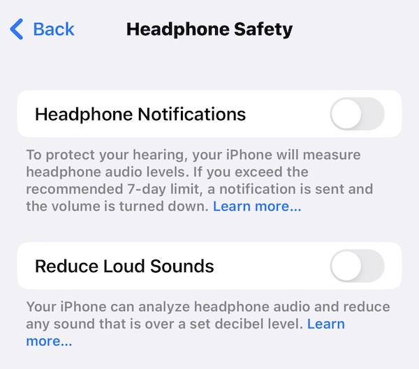 iphone headphone notifications