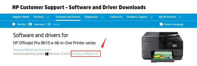 hp 8610 drivers choose a different os