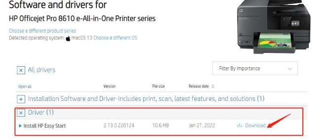 hp 8610 printer driver