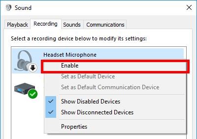 recording device enable corsair hs60 mic