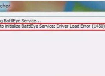 failed to initialize battleye service driver load error