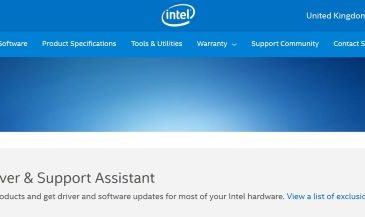 intel driver and support assistant home page