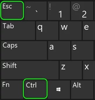 press esc ctrl