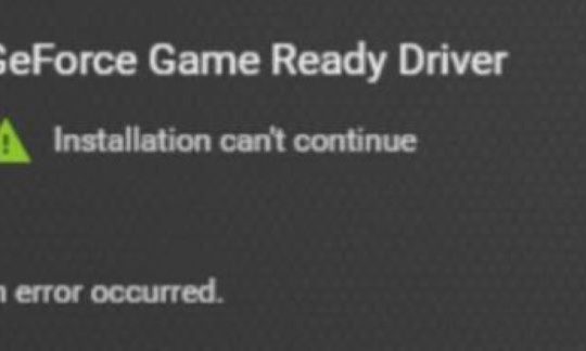 geforce game ready driver installation cannot continue