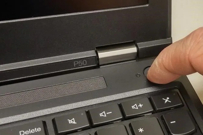 lenovo laptop screen black press power button