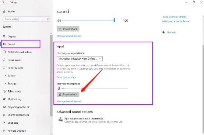 microphone click troubleshoot