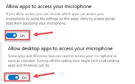 microphone turn two access on