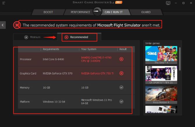 microsoft flight simulator 2020 compare recommended system requirements