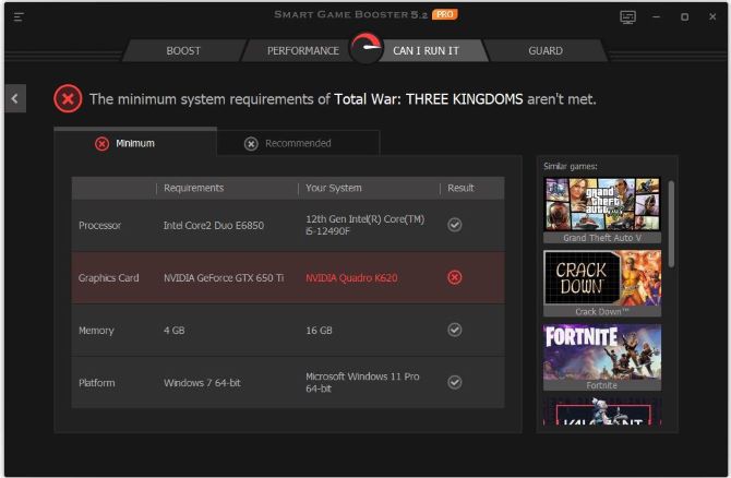 total war three kingdoms minimum and recommended system requirements