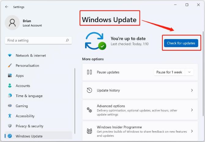 check for updates to update dell 5420 driver