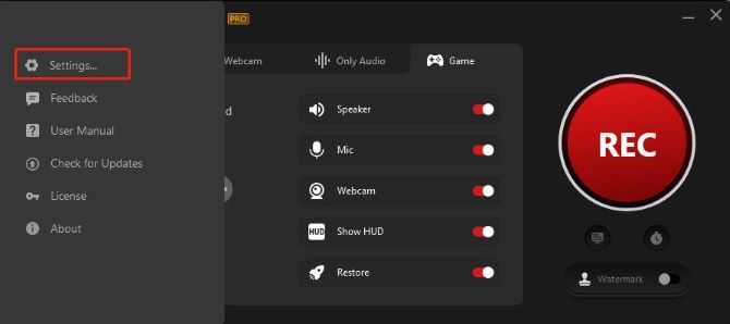 itop screen recorder settings