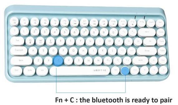 ubotie keyboard not working fn and c