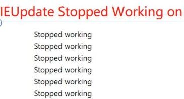 usbieupdate stopped working