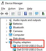 dell d3100 driver click display adapters