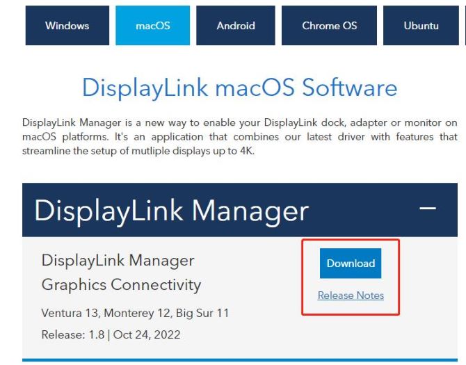 dell d3100 driver displaylink manager for mac
