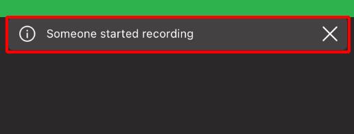 teams recorder someone started recording notification